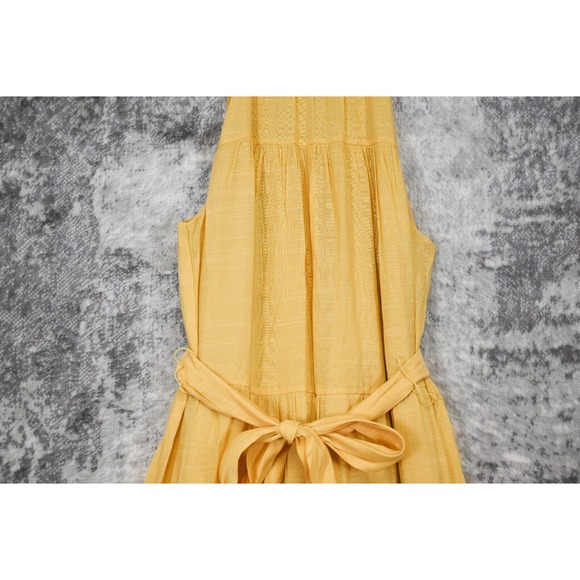 New Banana Republic Tiered Sleeveless Ruffle Neck Belted Halter Dress - Picture 4 of 7
